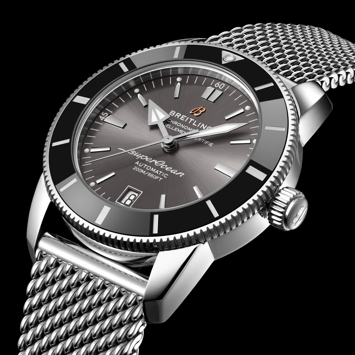 Top version - S-Ocean -Grey  -Silver 904L Steel - Automatic - 42mm