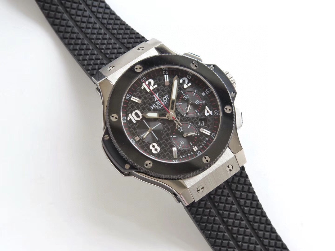 Chronograph -Black  - Black Rubber - Automatic - 44mm