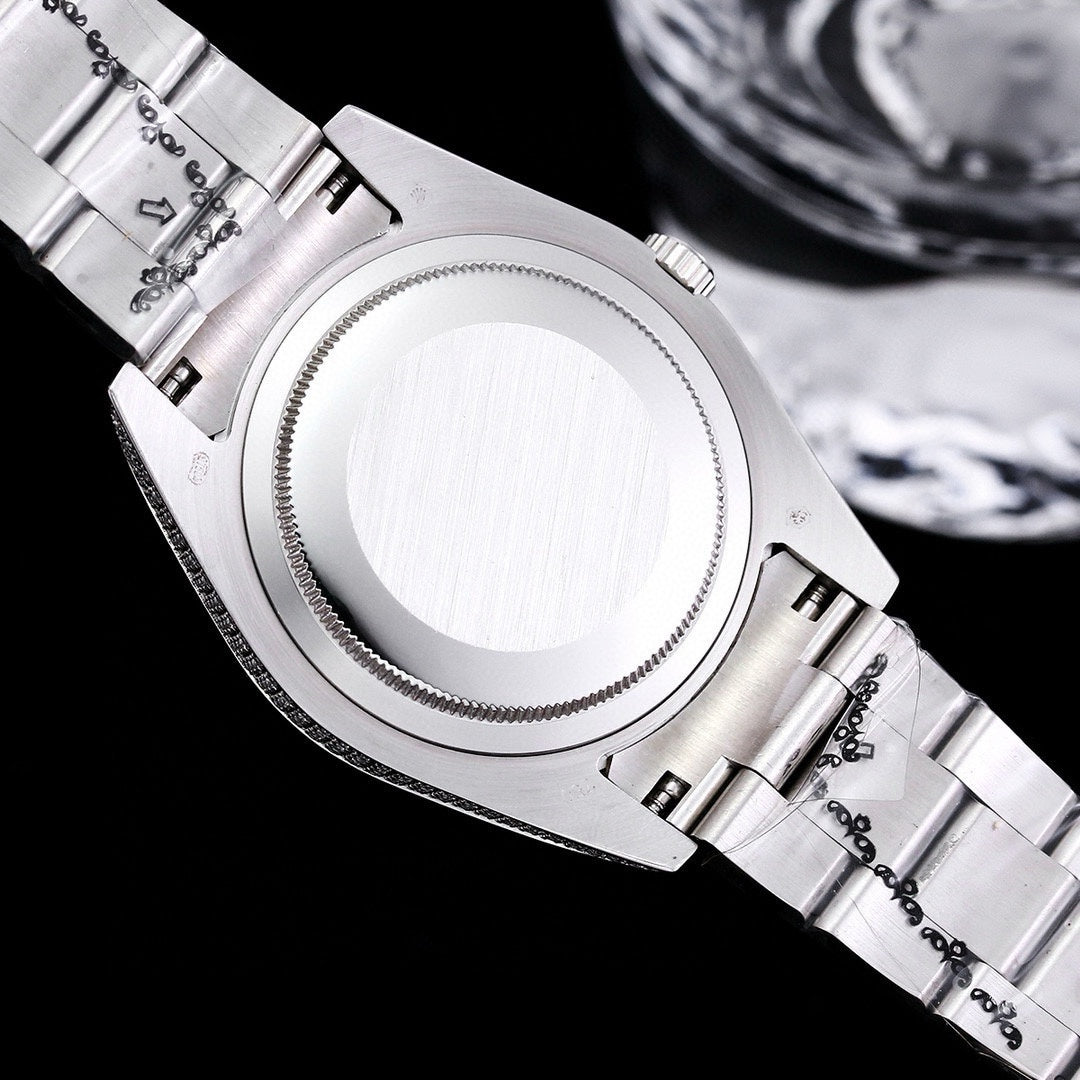 Full rhinestone - White Silver - 904L Steel - Automatic - 41mm