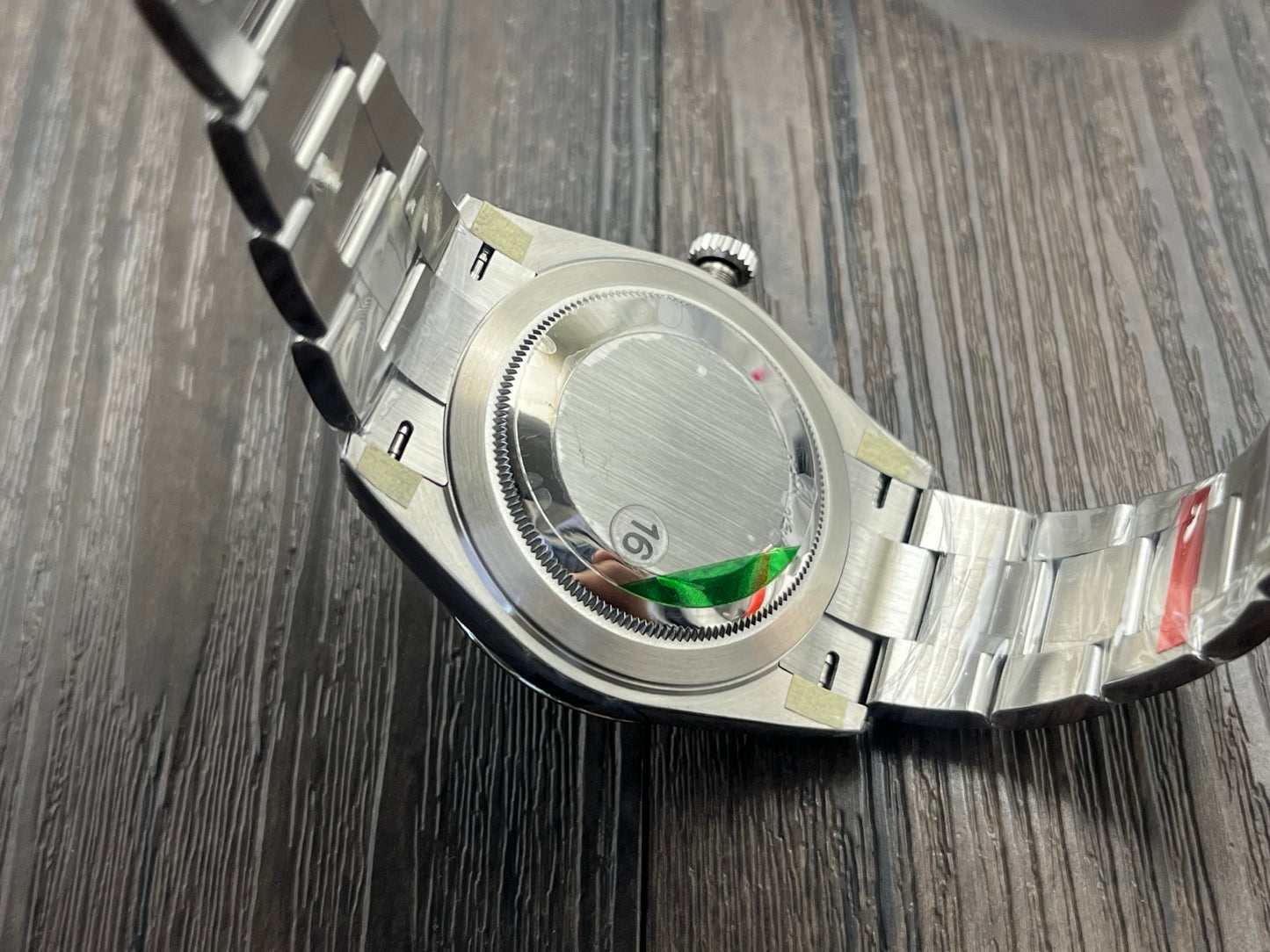 C-Factory -Green Wave - Smooth Bezel - Silver 904L Steel- Automatic - 41mm