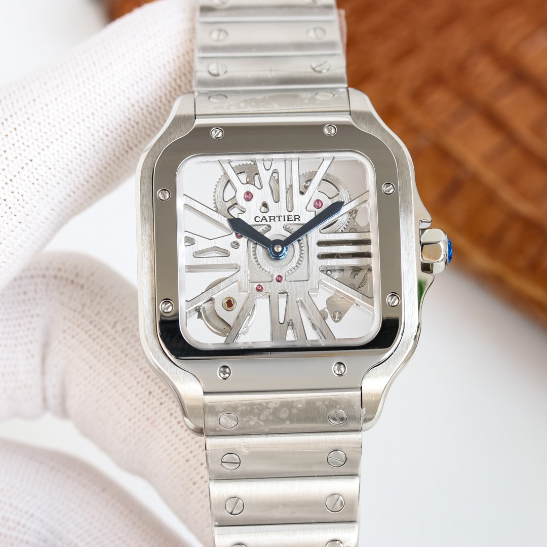 Two hands -Silver -Ultra-thin Hollow -White 904L Steel - Automatic - 40mm