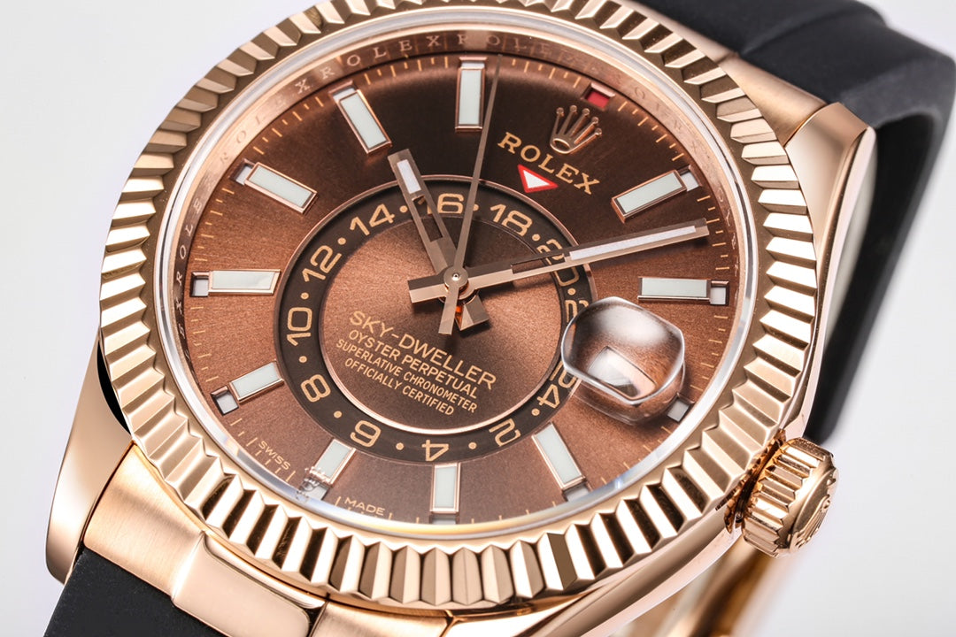 C-Factory -Brown Rosegold - Black Rubber - Automatic - 42mm