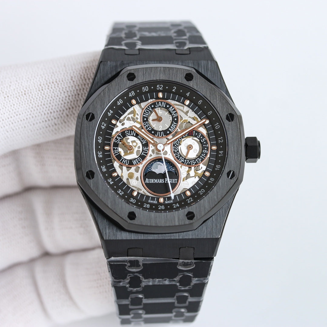 Black Grey- Black 904L Steel Hollow- Automatic - 41mm