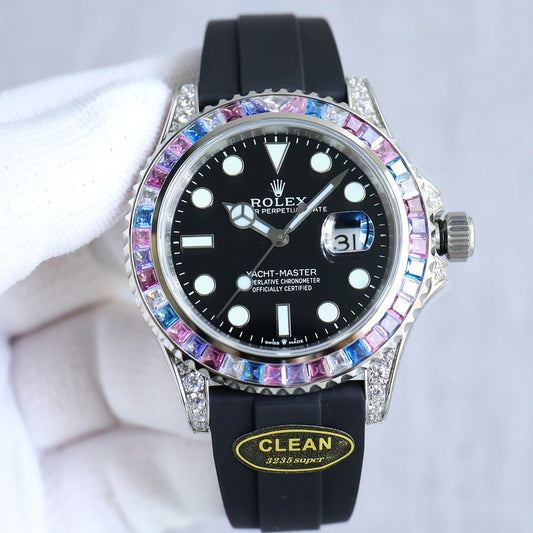 C-Factory -Black Rainbow- Black Rubber- Automatic - 40mm