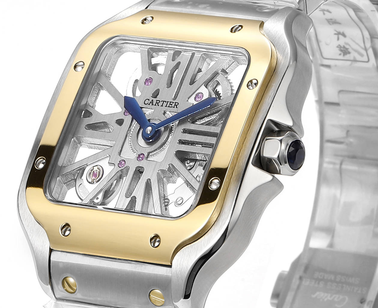 Two hands - Silver -Ultra-thin Hollow -Silver 904L Steel - Automatic - 40mm