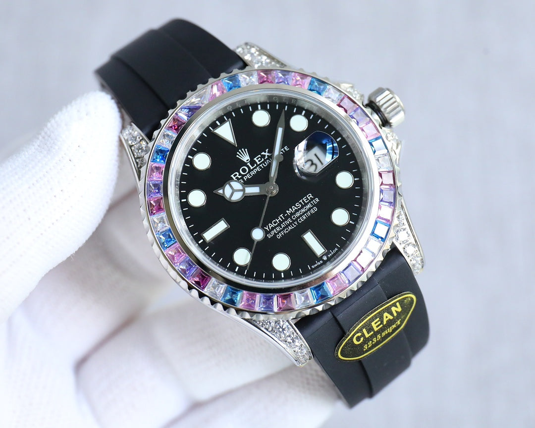 C-Factory -Black Rainbow- Black Rubber- Automatic - 40mm