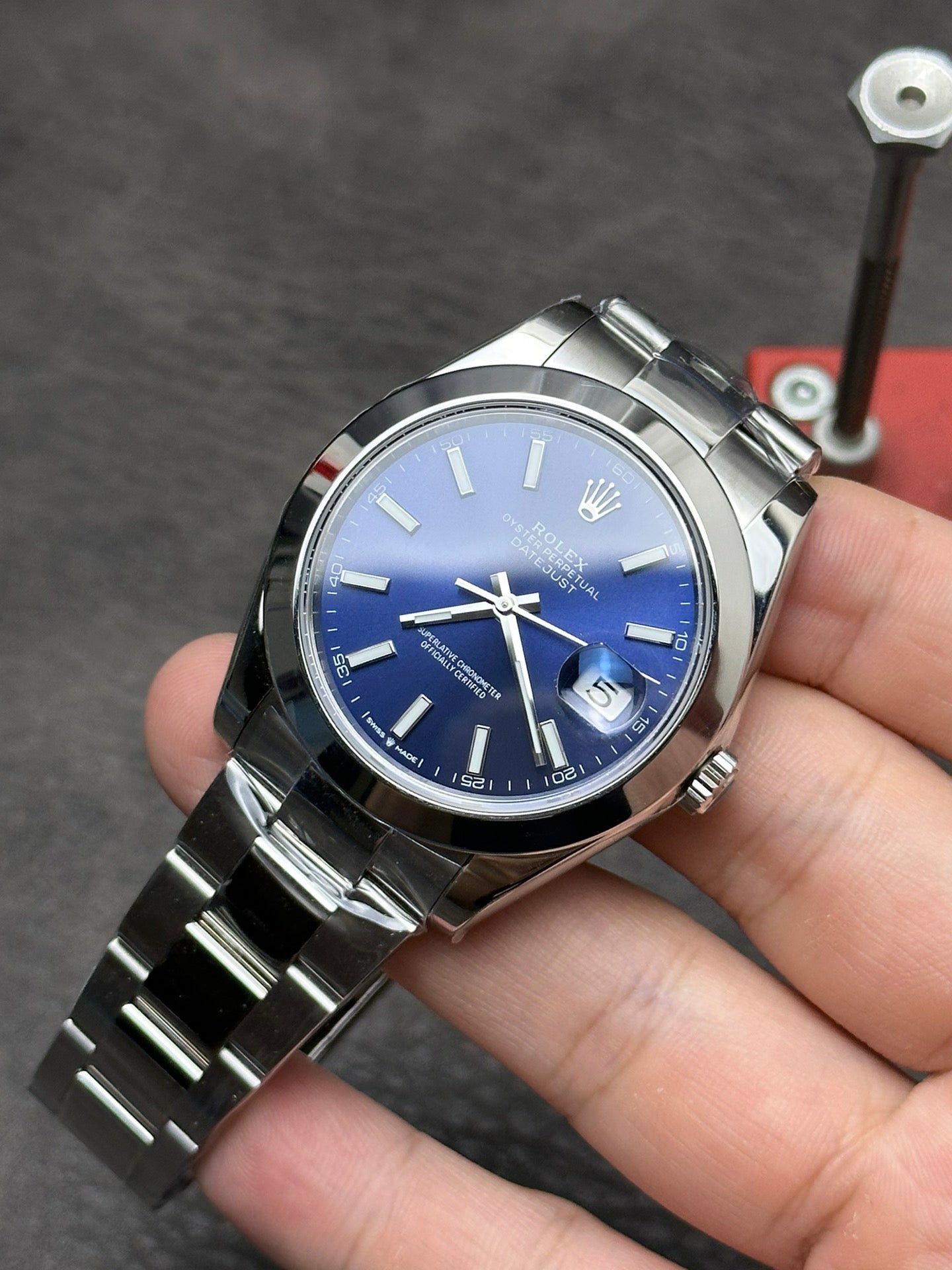 Blue - 904L Steel White - Automatic - 41mm