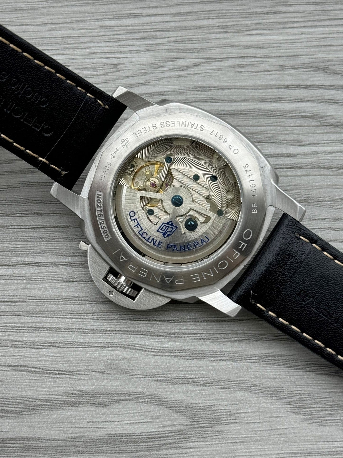 Black Silver - 904L Steel - Black Leather -Automatic - 44mm