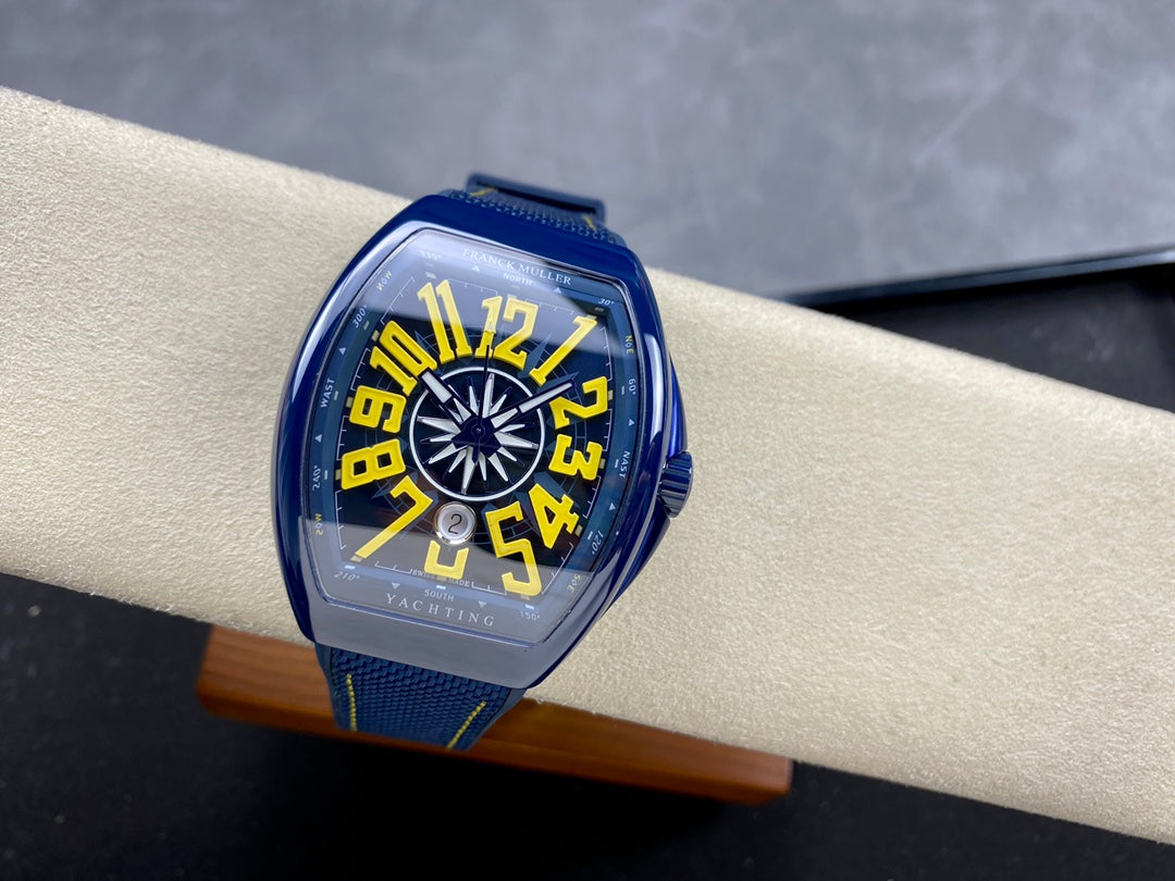 Blue Ceramic - Black Leather - Automatic - 45mm