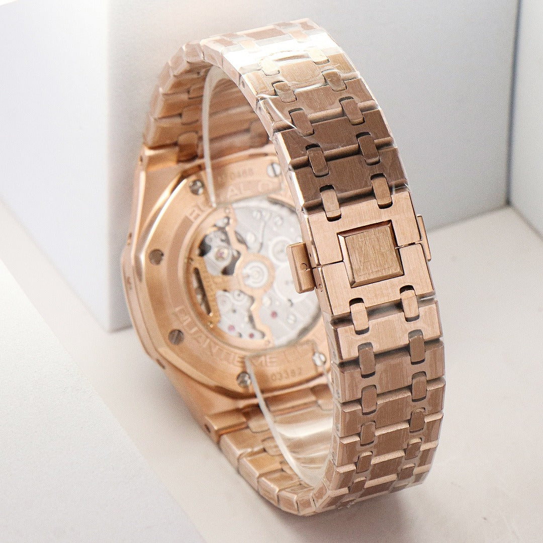 Blue - Rosegold 904L Steel Hollow- Automatic - 41mm