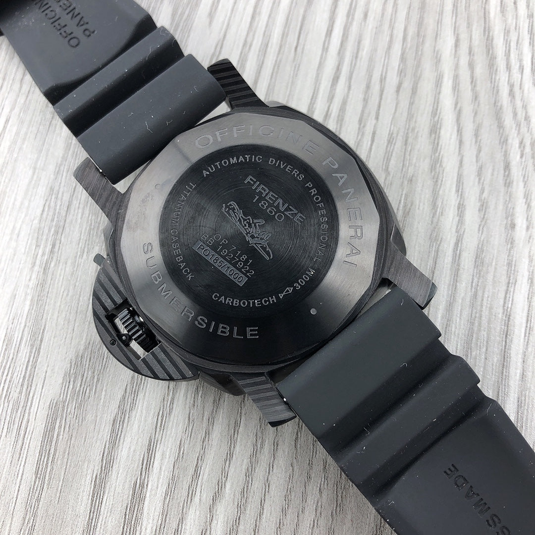 Black - Black 904L Steel - Black Rubber -Automatic - 47mm