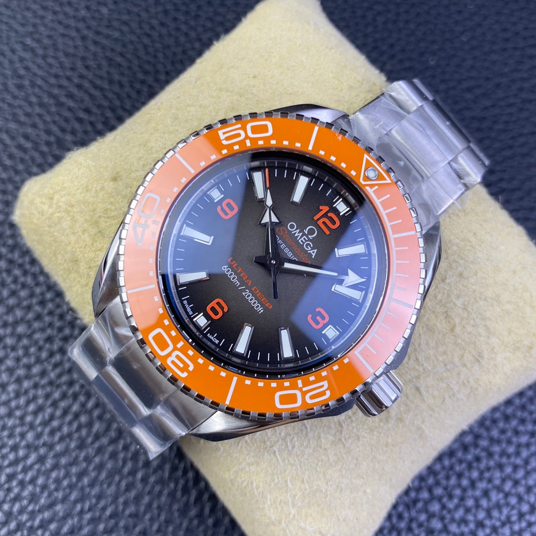 L Size Orange - Silver 904L Steel - Automatic - 45.5mm
