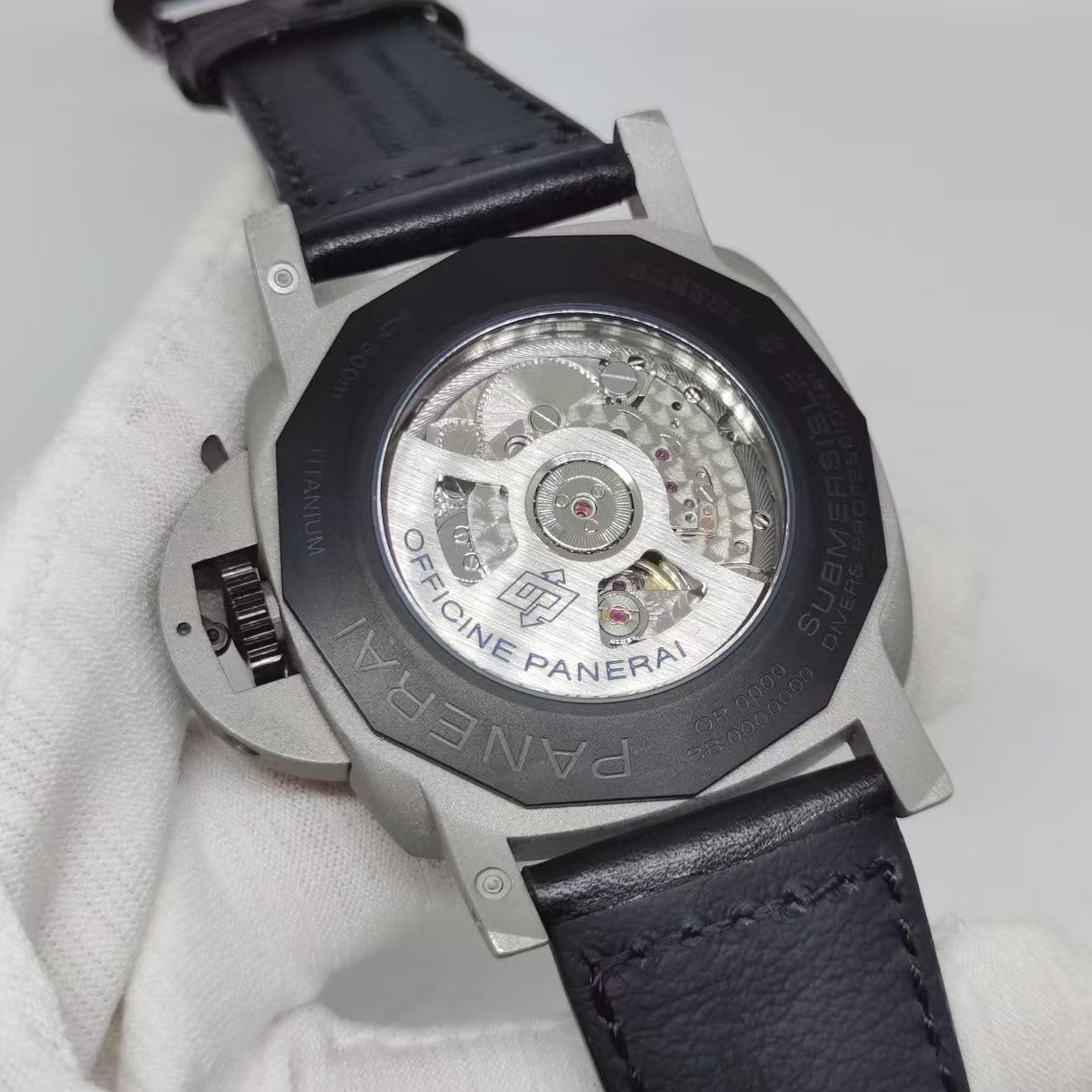 Black Hollow- 904L Steel - Black Leather -Automatic - 47mm