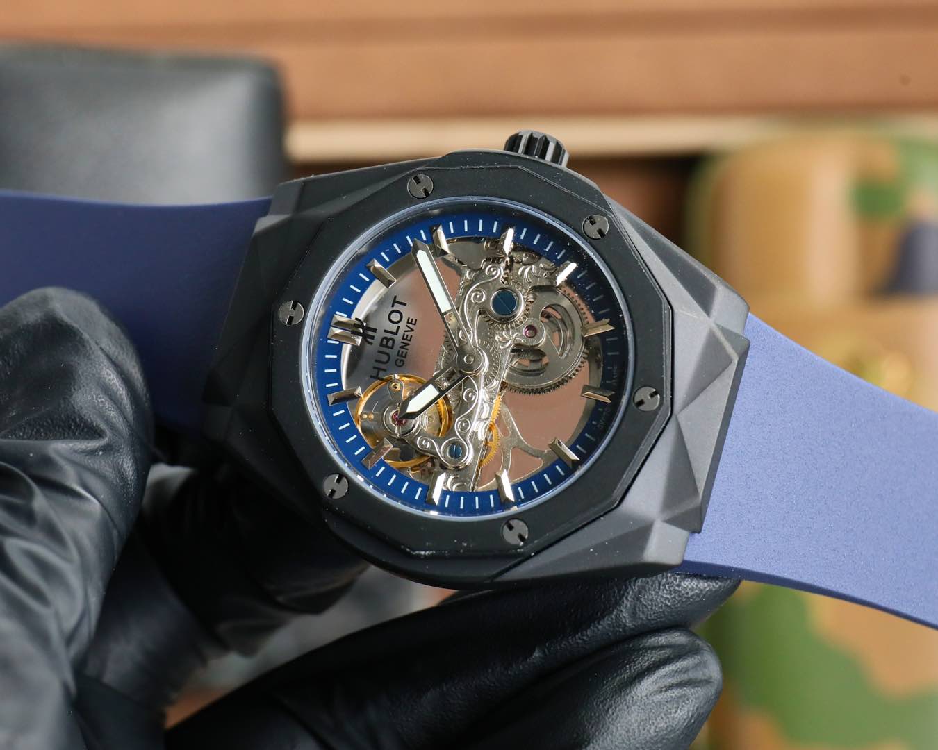 Blue Hollow - Blue Rubber - Automatic - 45mm