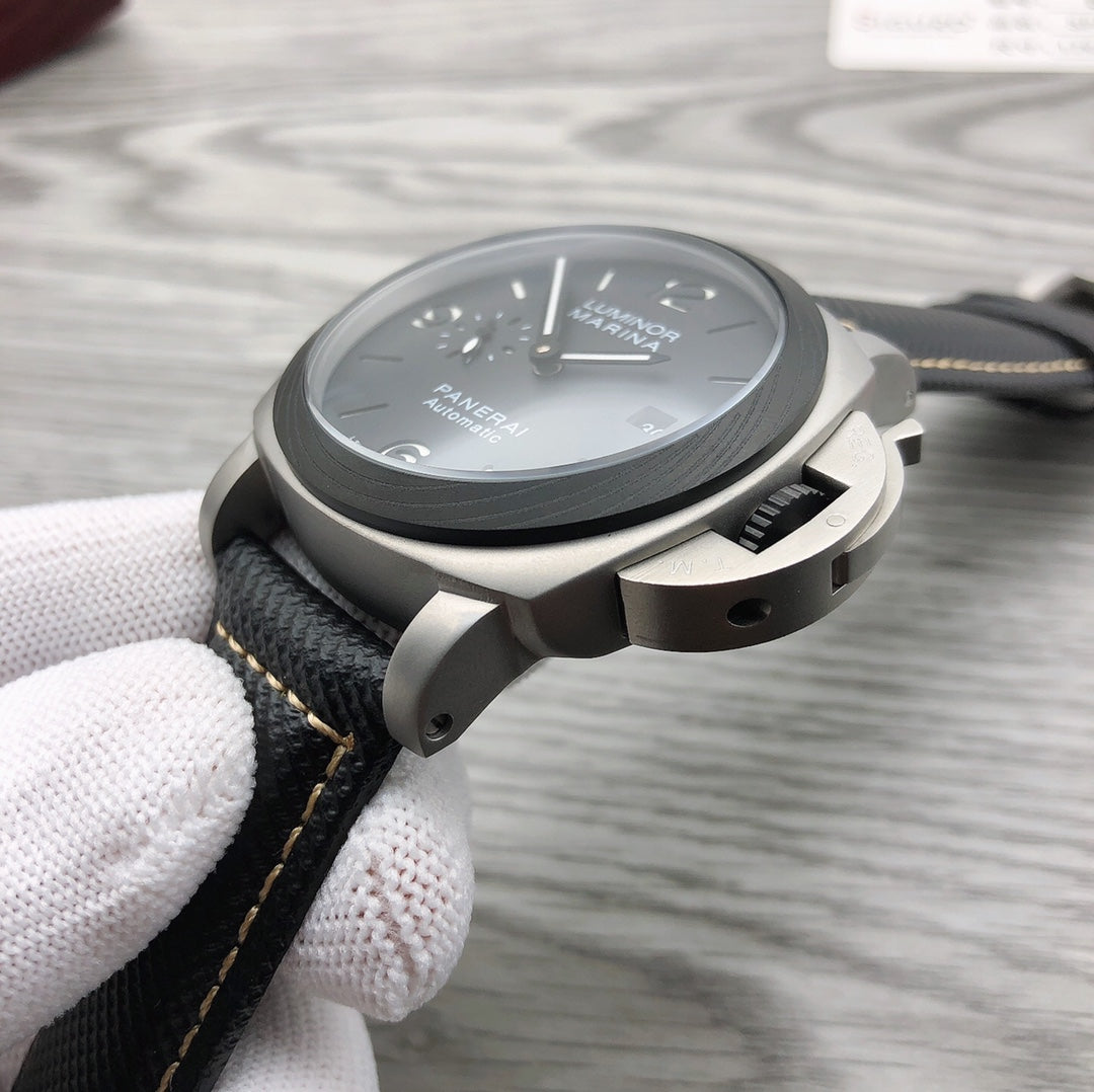 Black Silver -904L Steel - Black Rubber -Automatic - 44mm