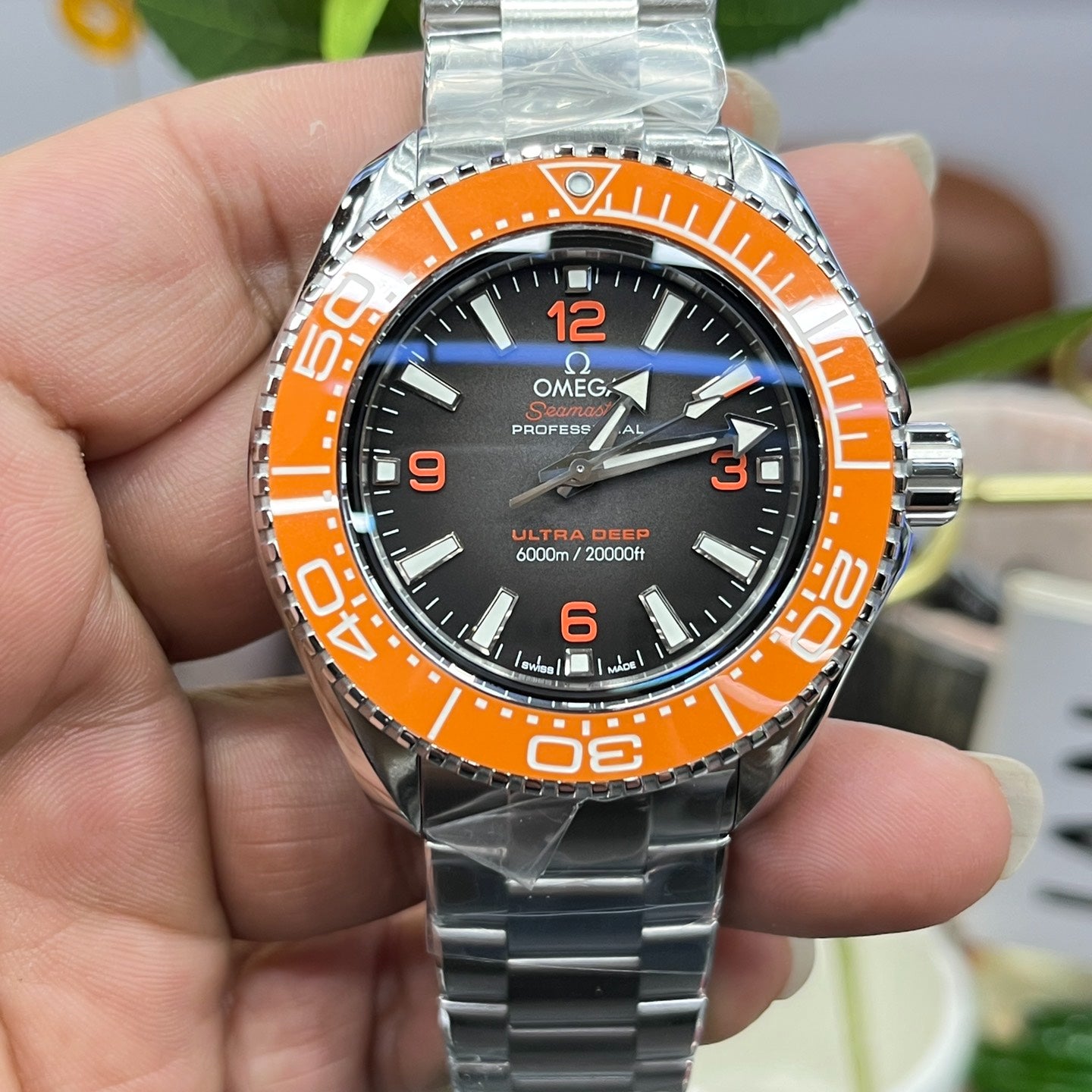 L Size- Orange Silver - White 904L Steel- Automatic - 45mm