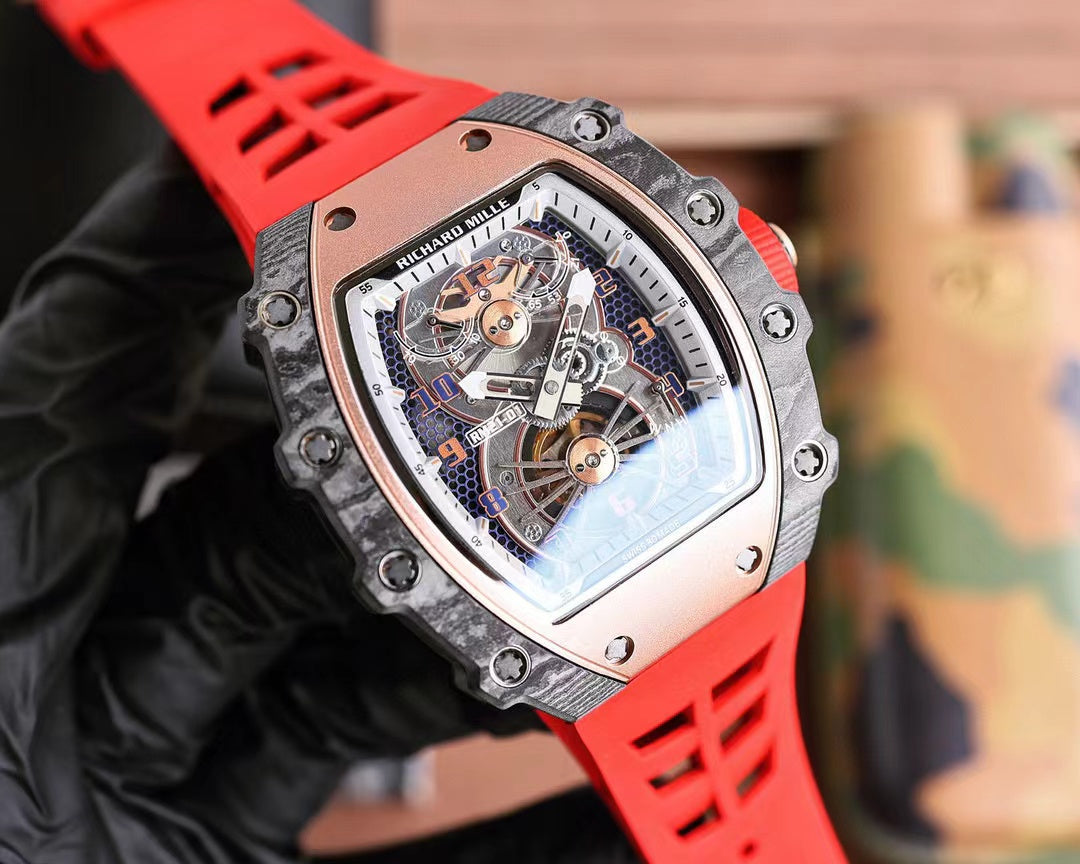 Black Ceramic -Red Rubber - Automatic - 40*51mm