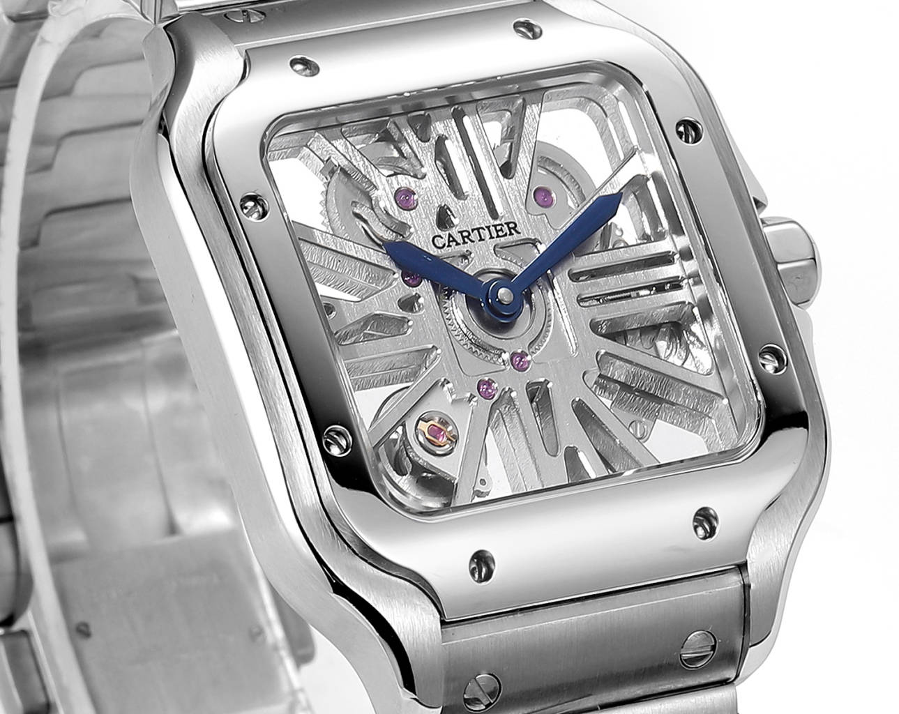 Two hands -Silver -Ultra-thin Hollow -White 904L Steel - Automatic - 40mm