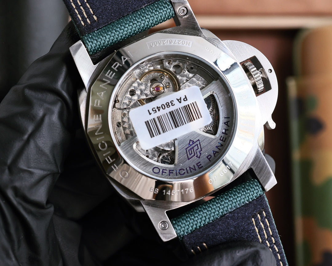 Grey Silver - Blue Leather - Automatic - 44mm