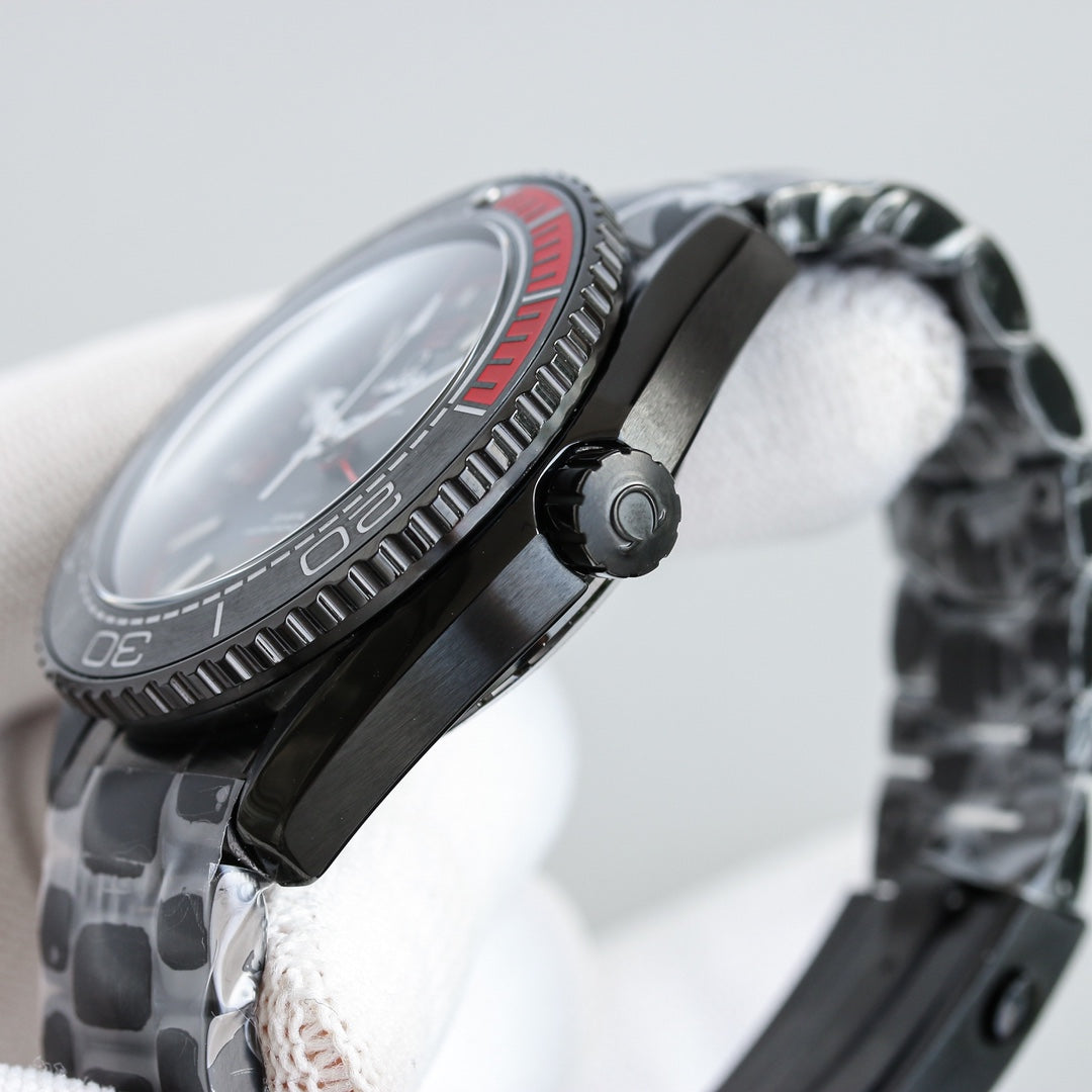 L Size Black Red Steel - Black 904L Steel - Automatic - 45.5mm