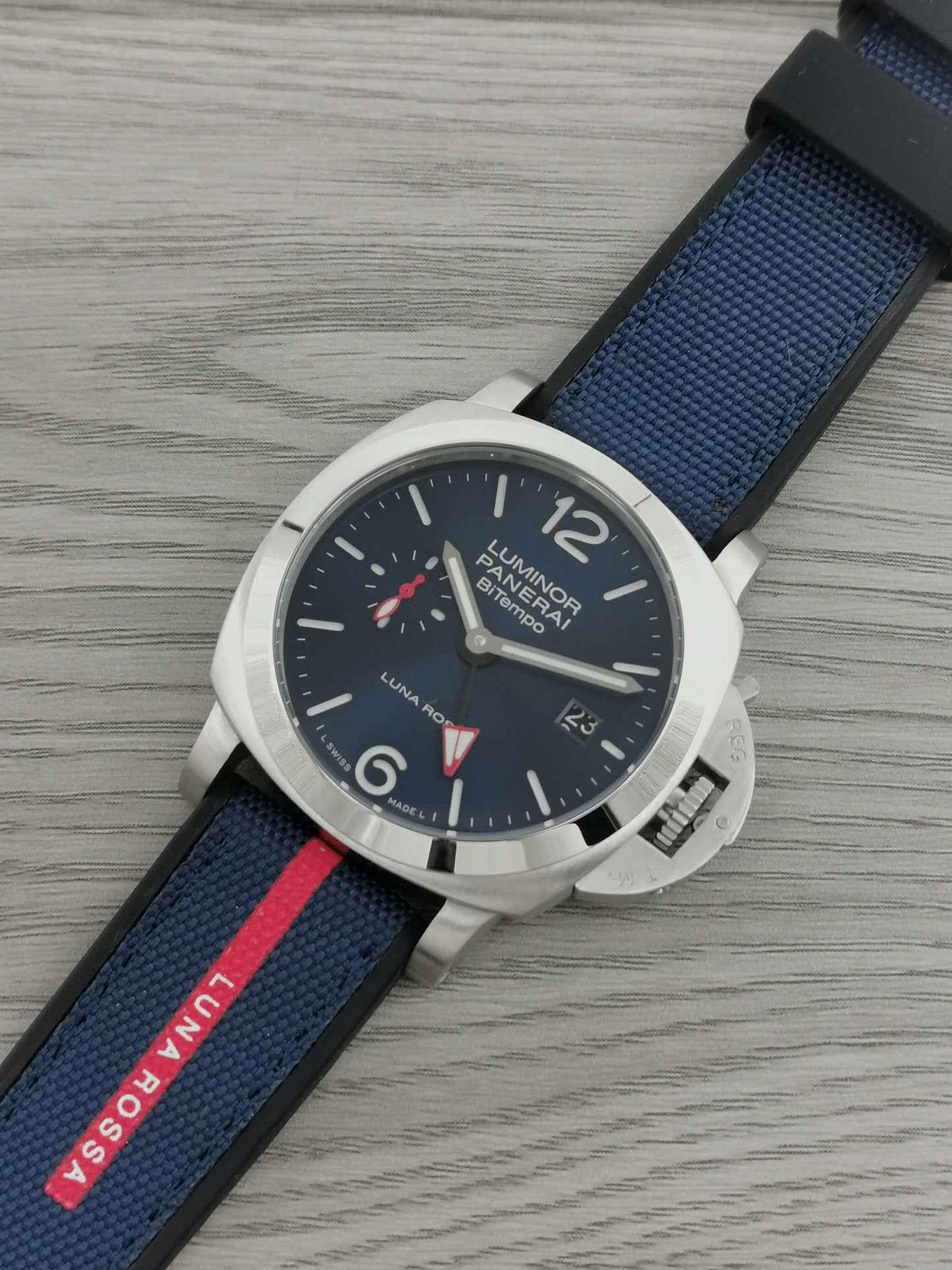 Blue Silver - 904L Steel - Blue Rubber -Automatic - 44mm