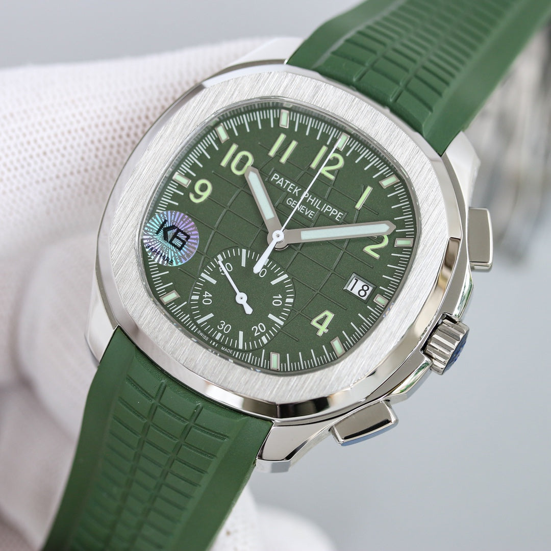 Chronograph - Green - Green Rubber - Automatic - 42mm