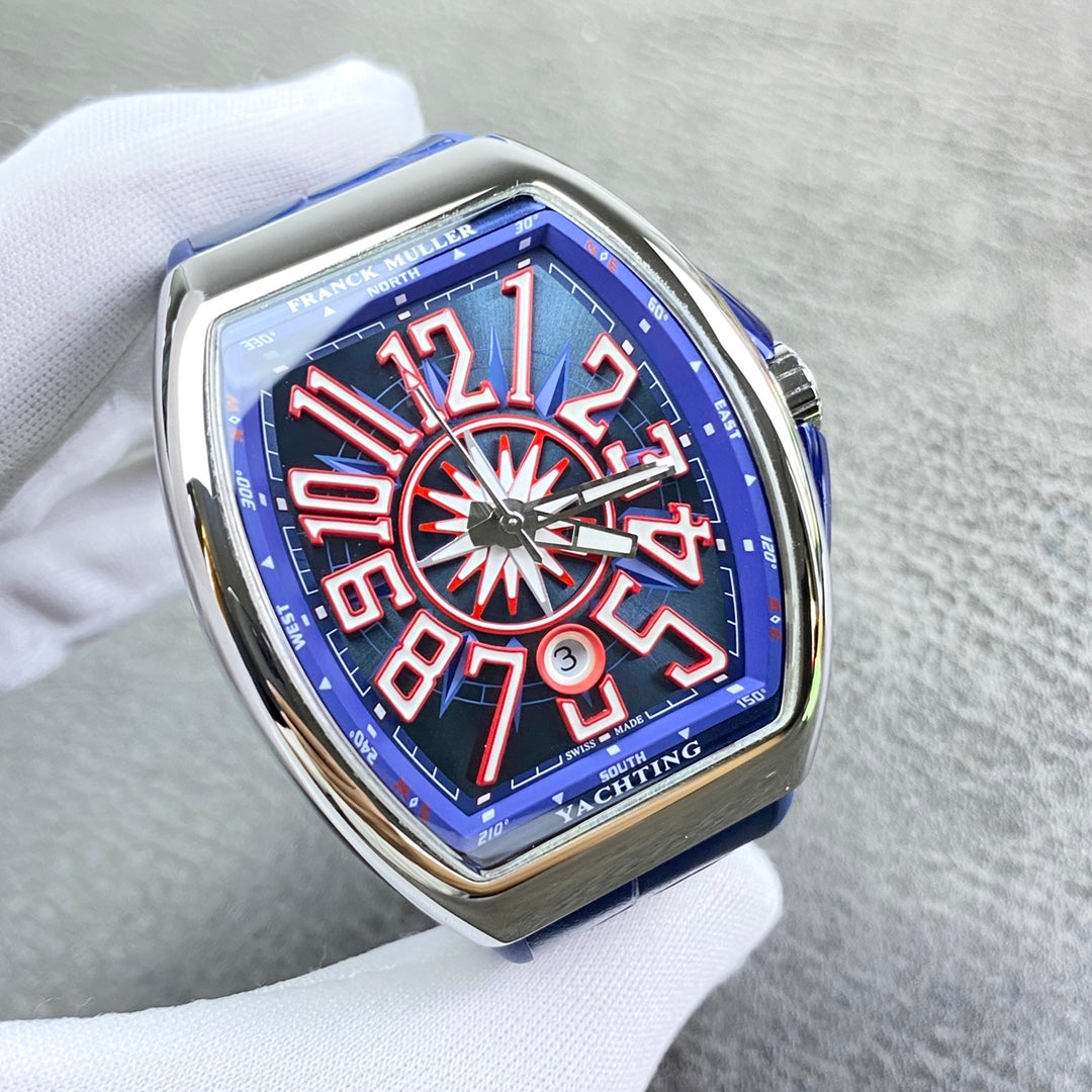 Blue Red - Blue Leather - Automatic - 45mm