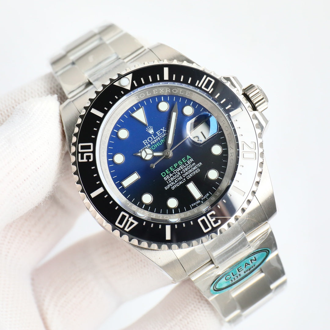 L Size - PHunter -Blue Black -White 904L Steel -Automatic- 44mm