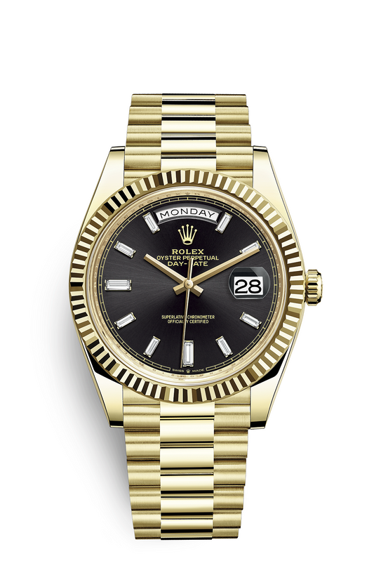 DATE-Black Yellow gold - 41mm