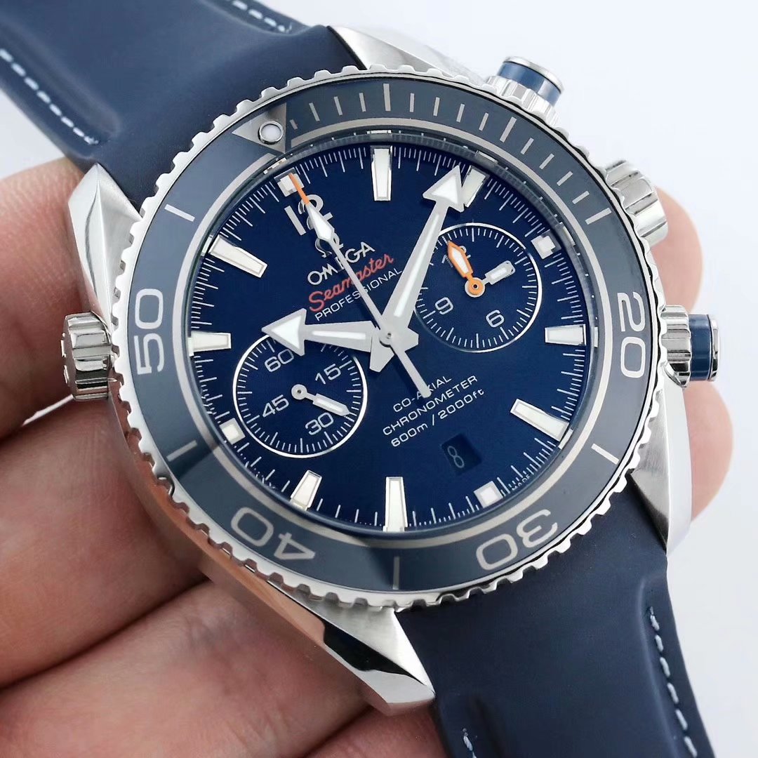 Chronograph - Selfwinding- Blue Leather -  Automatic - 45.5mm