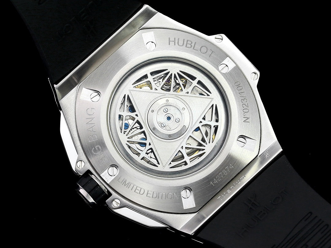 White rhinestone - Blue Rubber - Automatic - 45mm