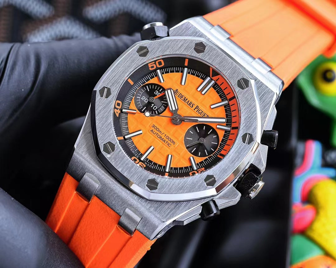 Orange -Prange Rubber -Quartz - 42mm