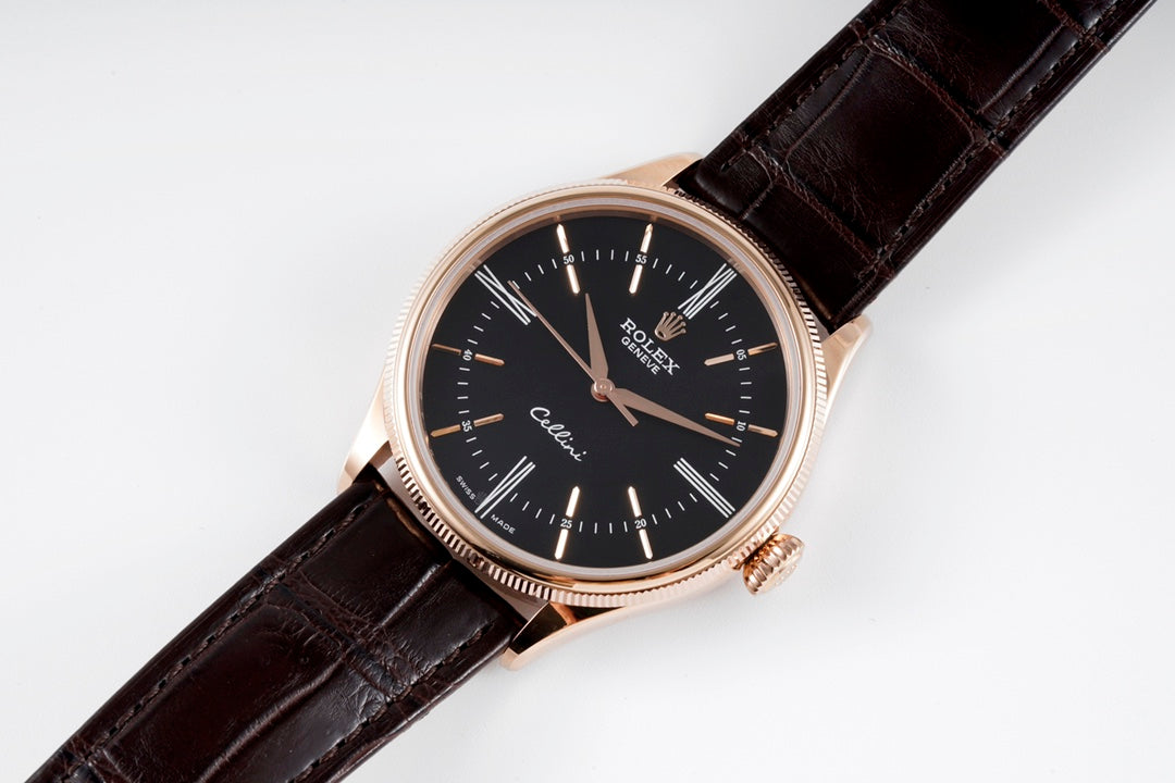 Black -904L Rosegold - Brown Leather - Automatic - 39mm