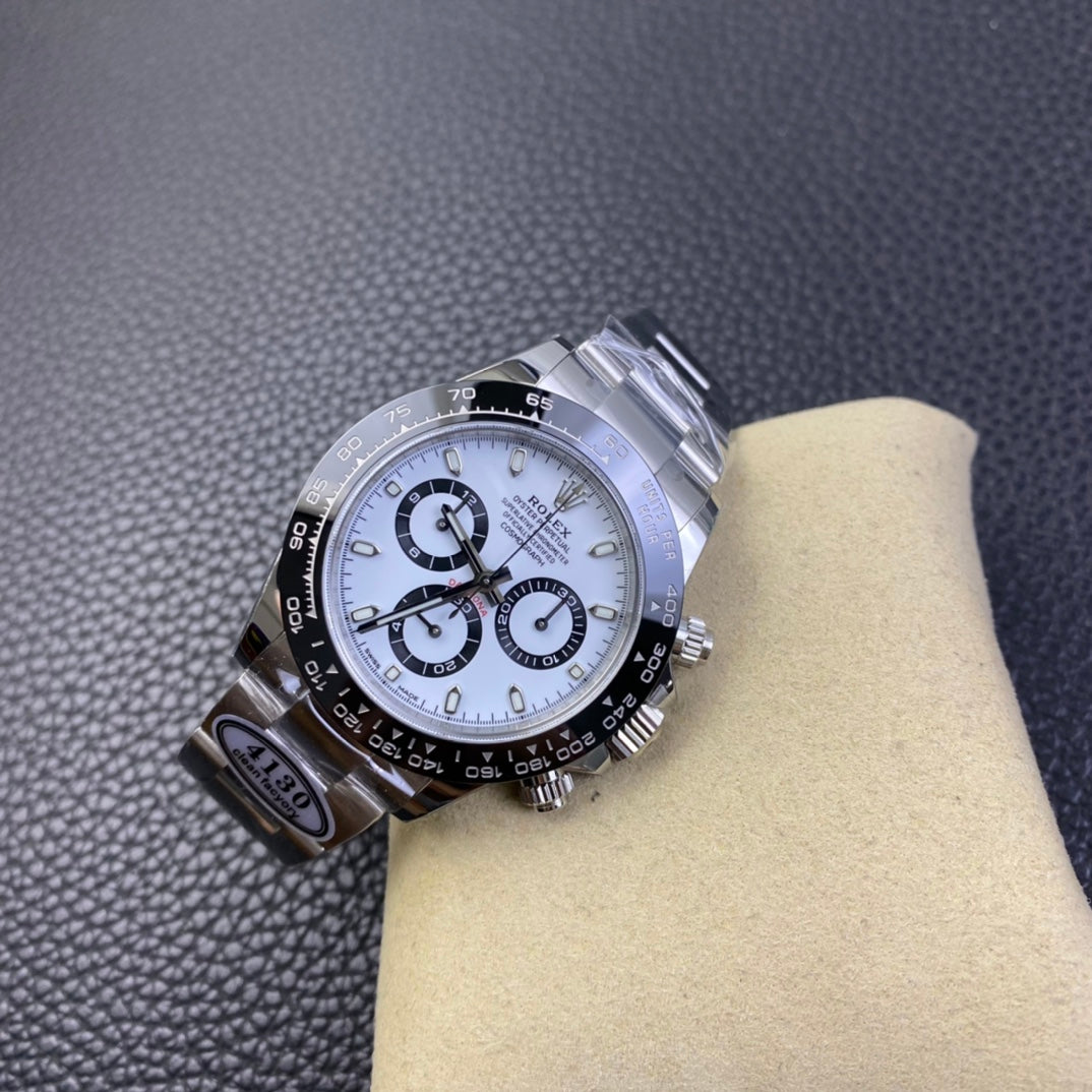 Chronograph -C-Factory -White Steel- Silver  904L Steel- Automatic - 40mm