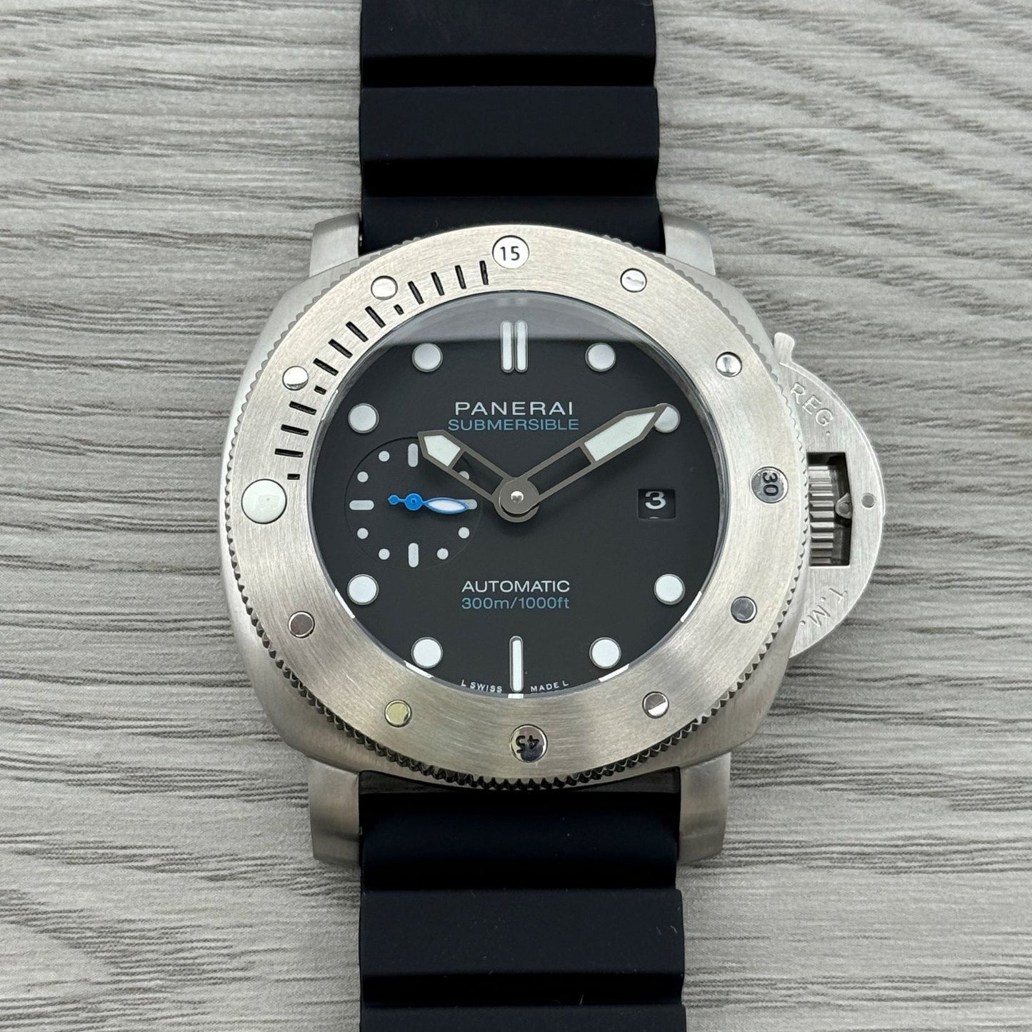 Black - Silver 904L Steel - Black Rubber -Automatic - 47mm