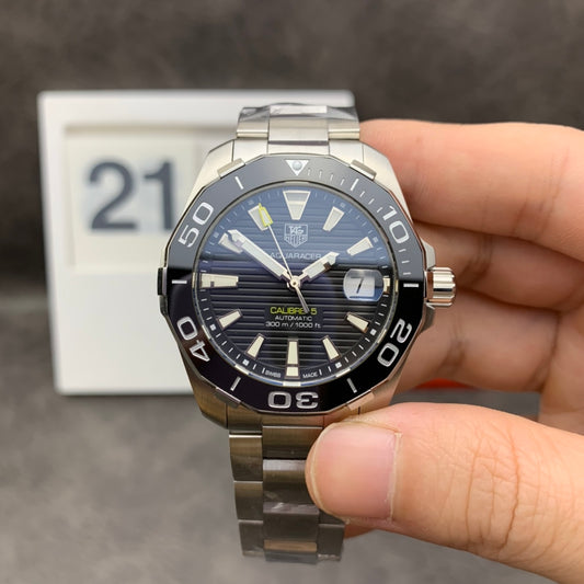 Top version -Black Ceramic  -Silver 904L Steel - Automatic - 43mm