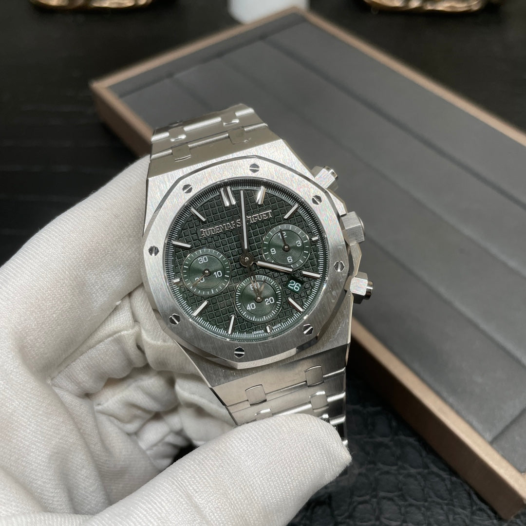 Chronograph - 26331 Dark Green - 904L Steel - Quartz- 41mm