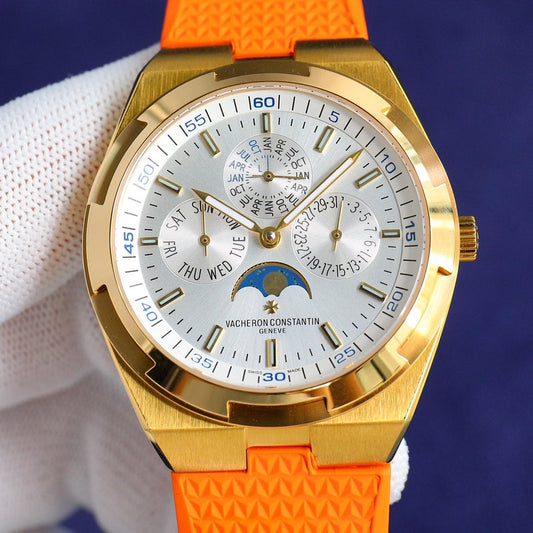 Chronograph-White Yellow - Orange Rubber - Automatic - 41mm