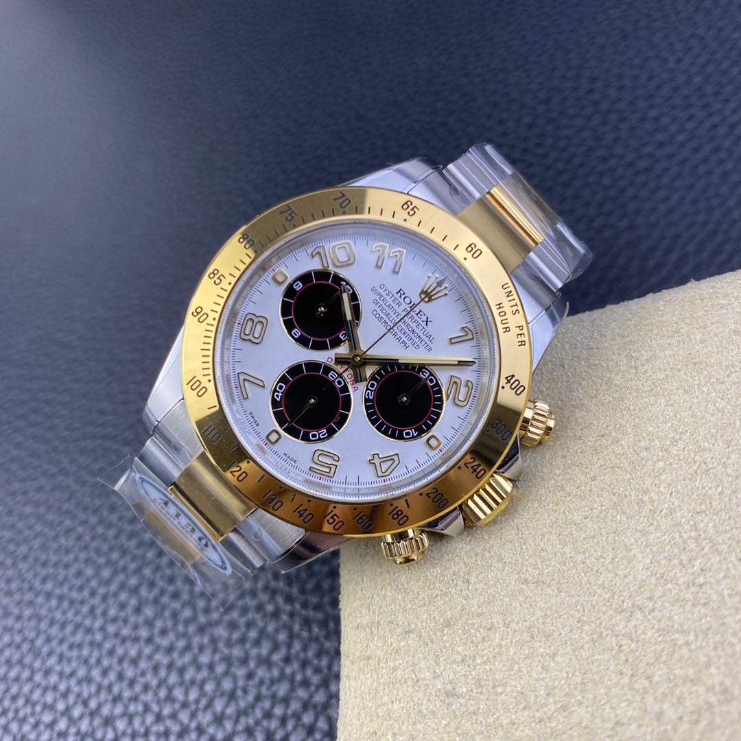 Chronograph -C-Factory -Yellow gold - Silver 904L Steel- Automatic - 40mm