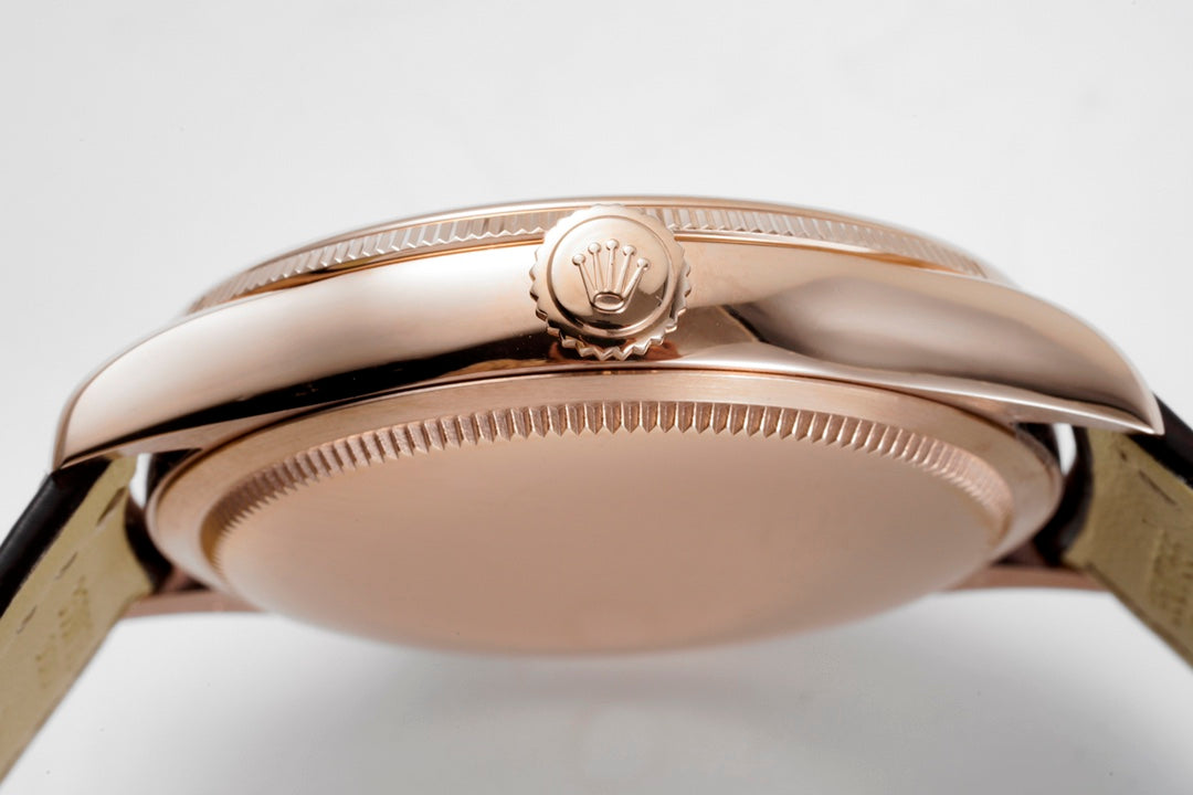 Black -904L Rosegold - Brown Leather - Automatic - 39mm