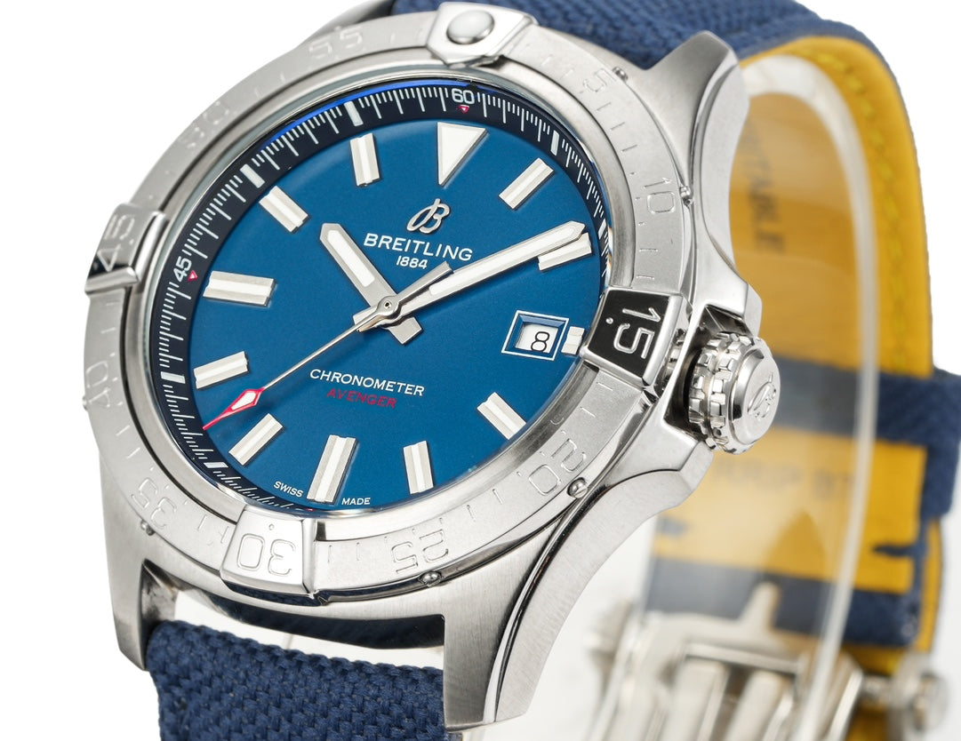 Silver Ceramic- Blue AVG - Blue Rubber - Automatic - 42mm