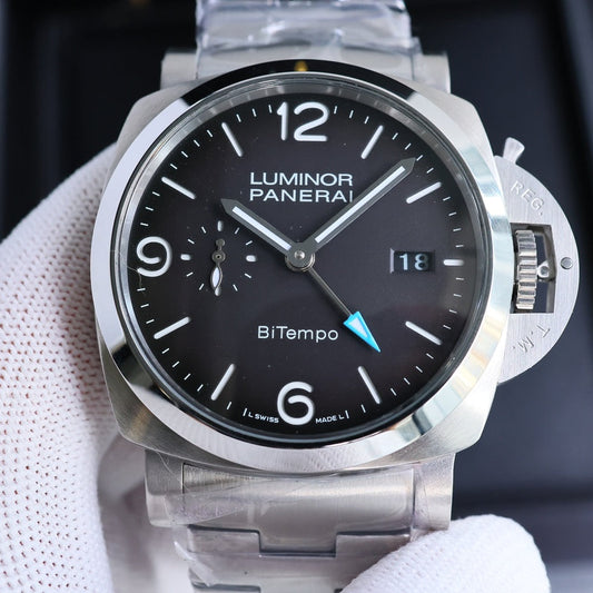 Black 316L - Silver Steel - Automatic - 44mm