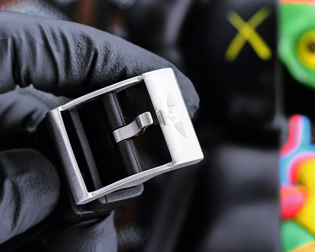 Chronograph -Silver Ceramic Green - Black Rubber - Quartz - 43mm