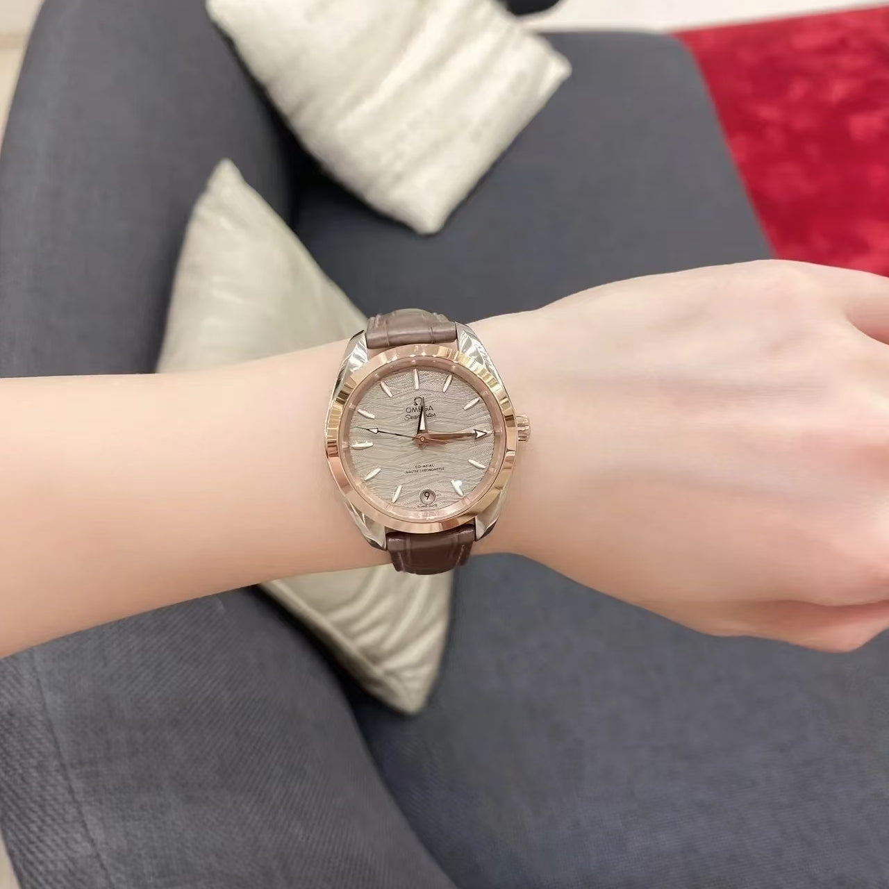 LADY- Brown 904L Steel- Brown Leather- Quartz - 34mm