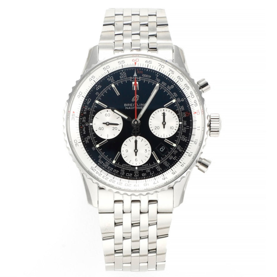 Chronograph - White Ceramic - Black- N-Timer - 904L Steel - Automatic - 43mm