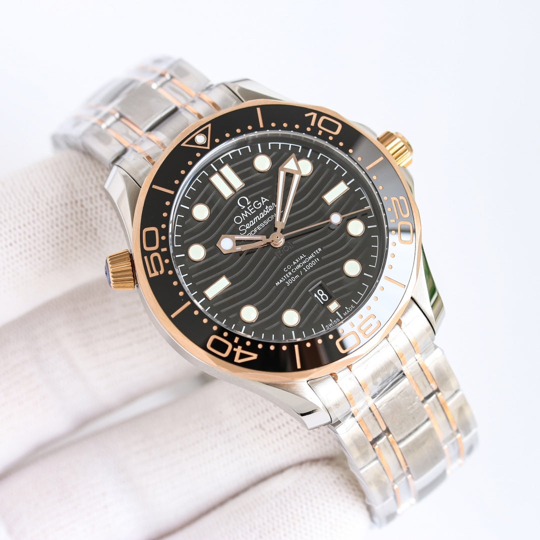 Top Version-210.20.42.20.01.002- Black face - 904L Steel -Free rubber stap -Automatic - 42mm