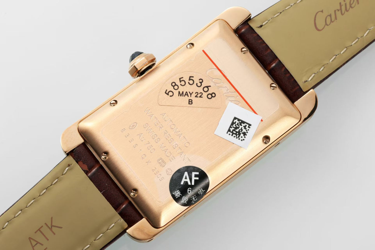 AF Tank -W2609156 - Yellow gold -Brwon Leather - Automatic - 45*26mm