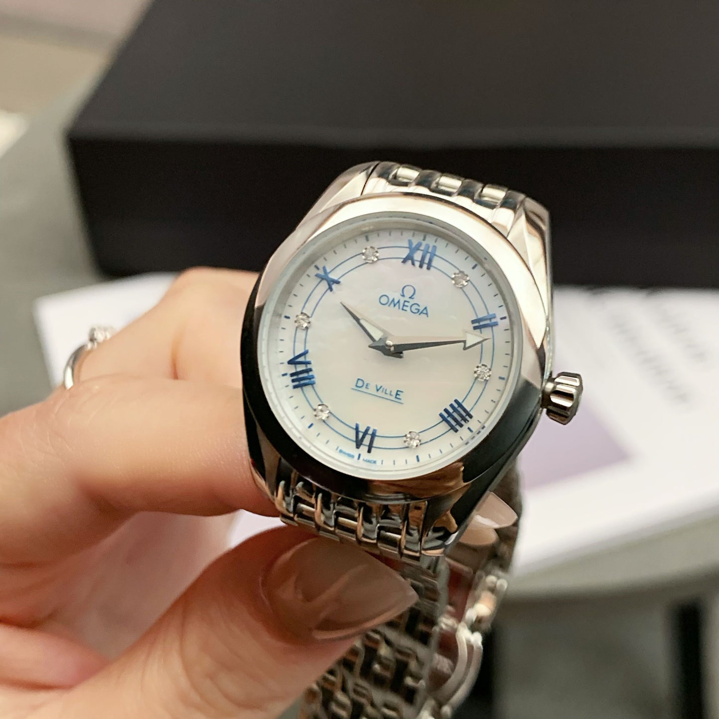 LADY - Two hands -White - Silver 904L Steel - Quartz - 28mm