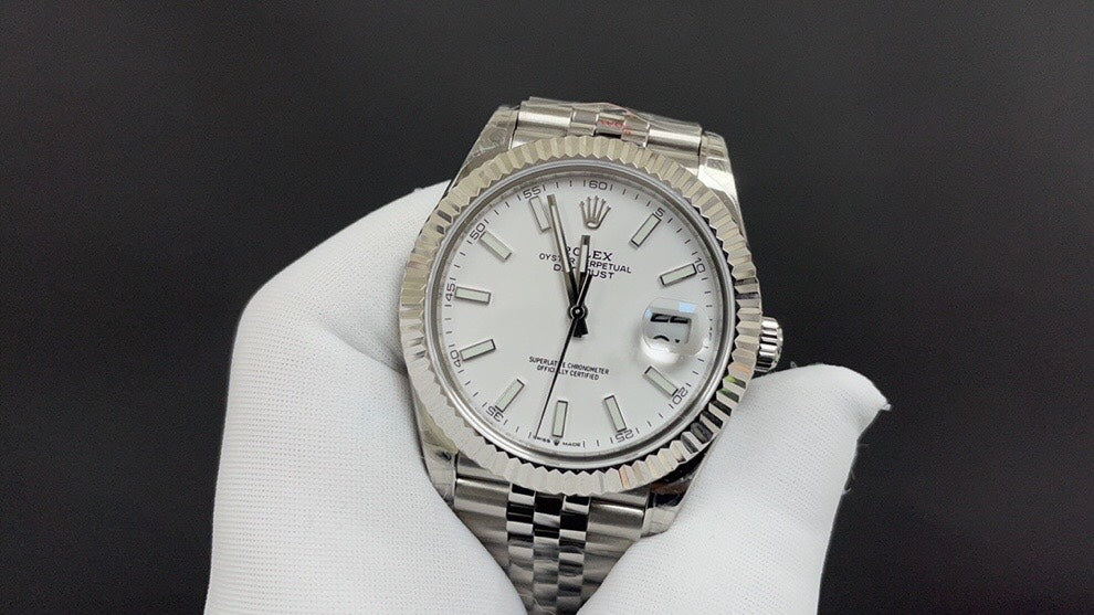 DATE-Steel and white gold- Automatic-41mm Watch