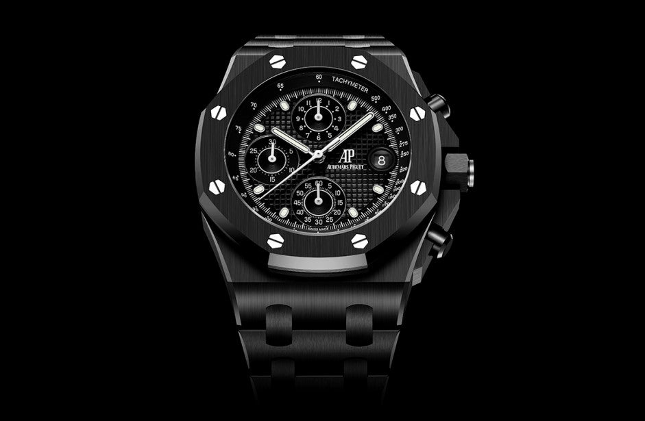 L Size -Black OFFs - 904L Steel - Quartz -Chronograph- 43mm